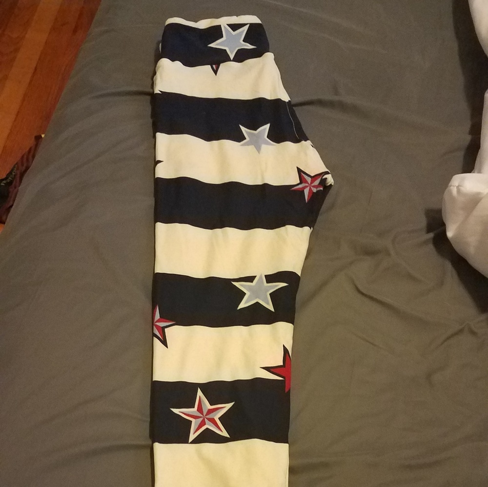 LulaRoe OS Stars and Stripes Leggings